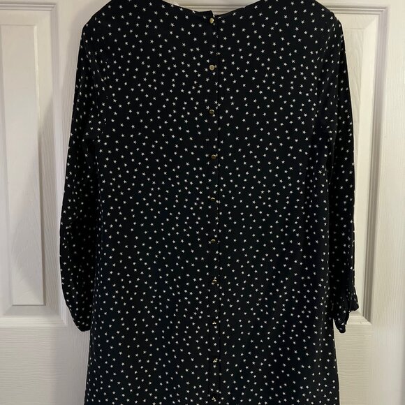 Madewell Starry Night Long Sleeve Silk Dress - Picture 2 of 5